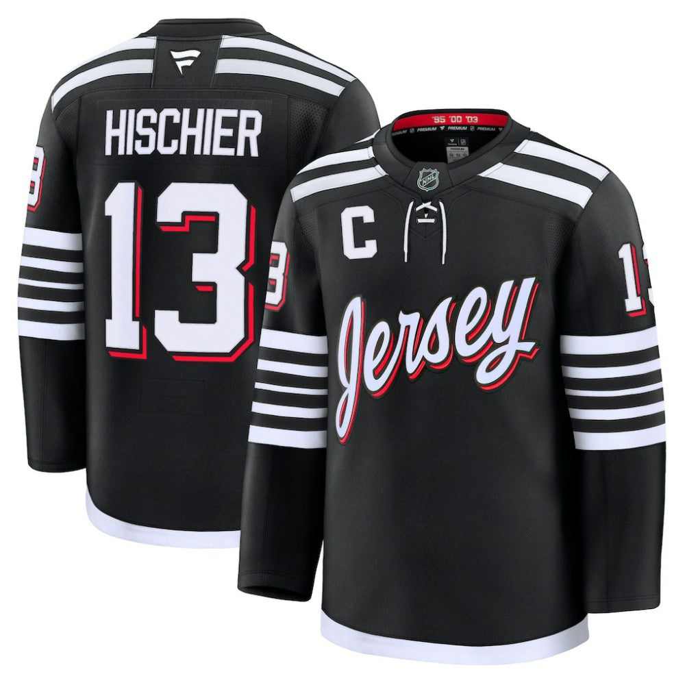 Nico Hischier New Jersey Devils Fanatics Alternate Premium Jersey - Black - NHL 200899118