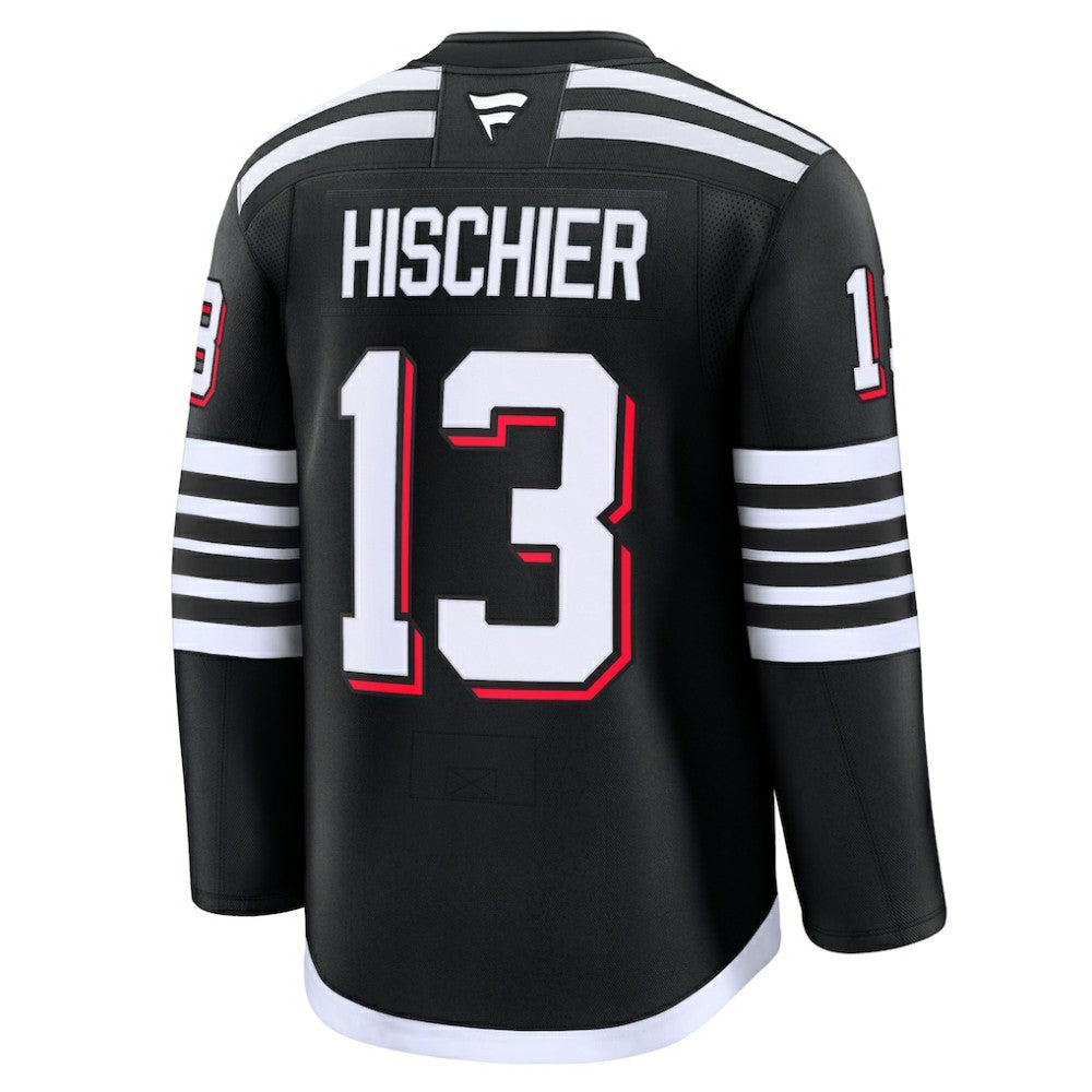 Nico Hischier New Jersey Devils Fanatics Alternate Premium Jersey - Black - NHL 200899118