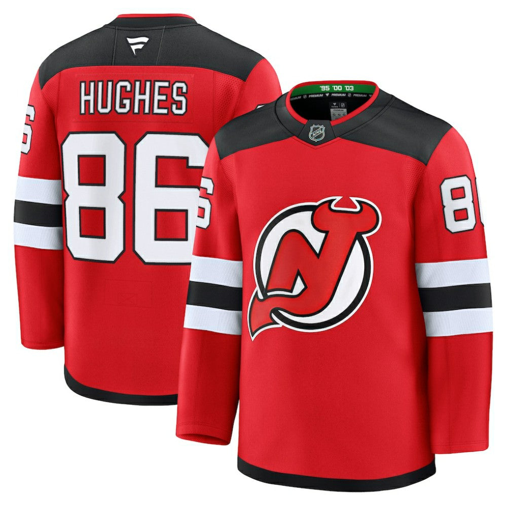 Jack Hughes New Jersey Devils Fanatics Home Premium Jersey - Red - NHL 200899121