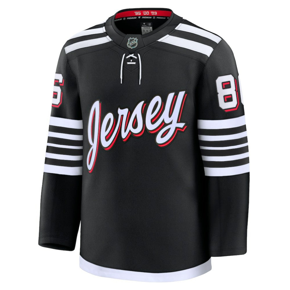 Jack Hughes New Jersey Devils Fanatics Alternate Premium Jersey - Black - NHL 200899130