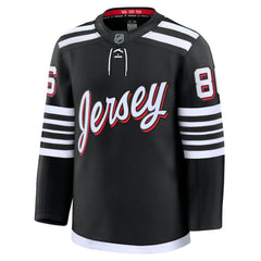 Jack Hughes New Jersey Devils Fanatics Alternate Premium Jersey - Black - NHL 200899130