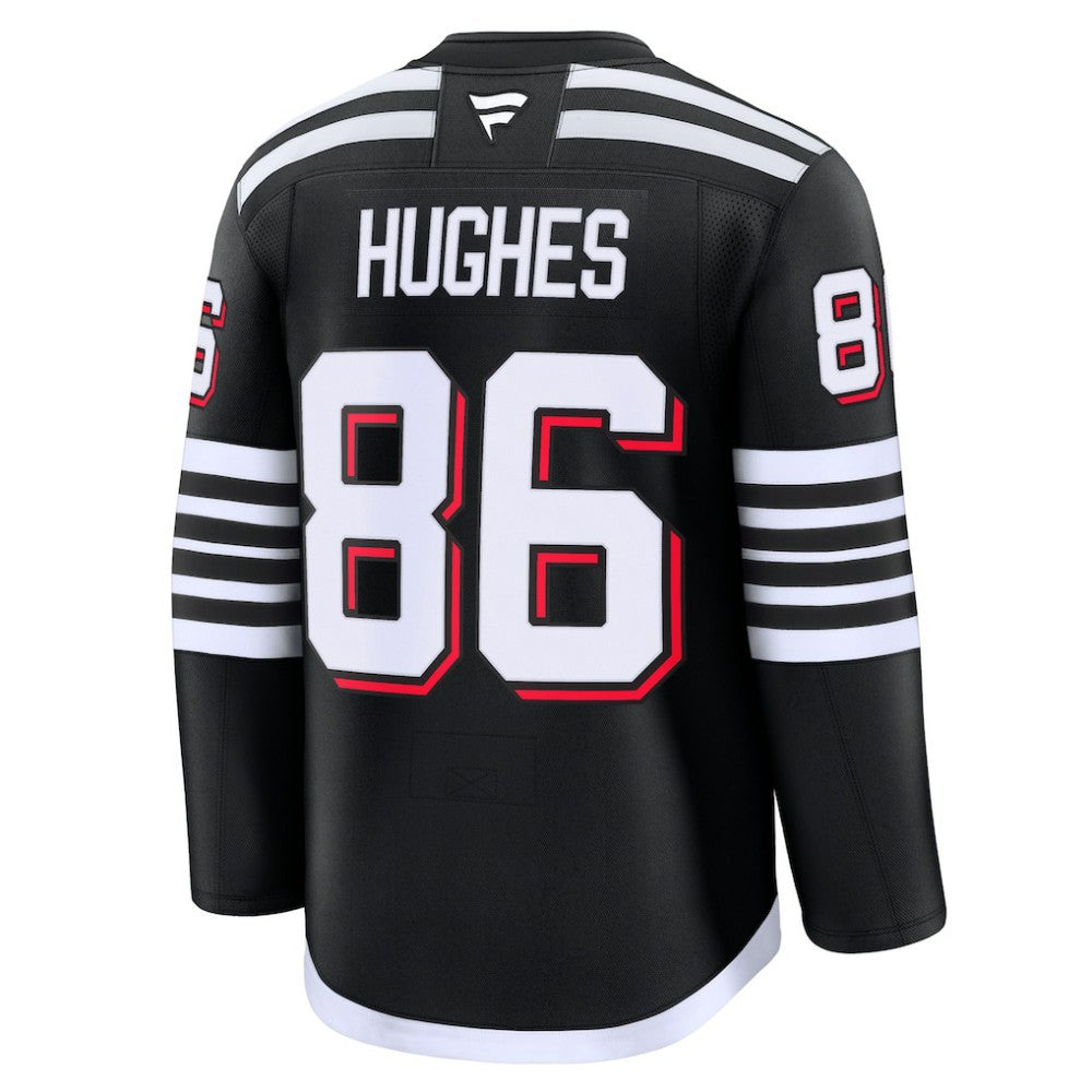 Jack Hughes New Jersey Devils Fanatics Alternate Premium Jersey - Black - NHL 200899130