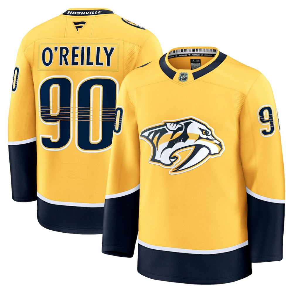 Ryan O'Reilly Nashville Predators Fanatics Home Premium Jersey - Yellow - NHL 200899136