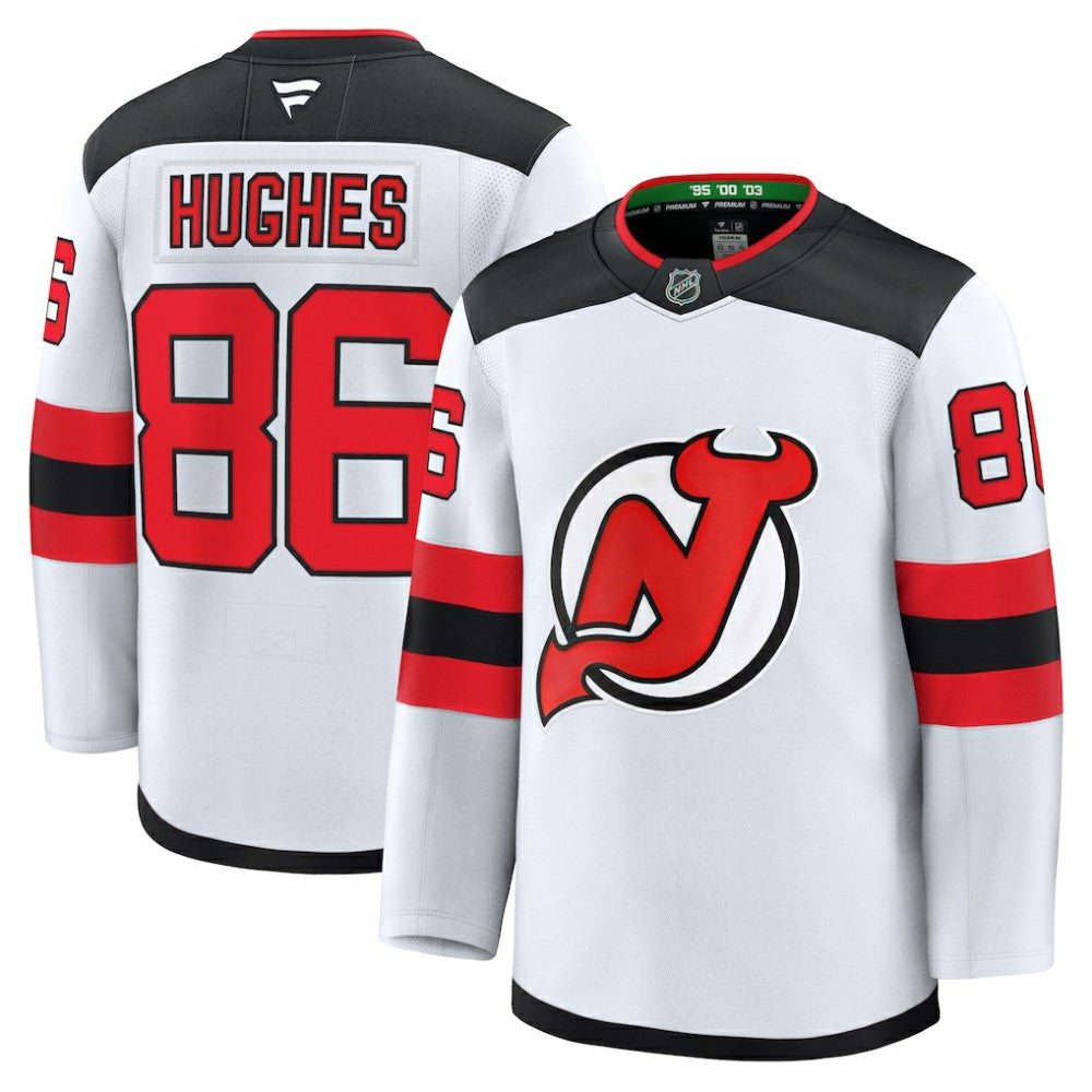 Jack Hughes New Jersey Devils Fanatics Away Premium Jersey - White - NHL 200899142