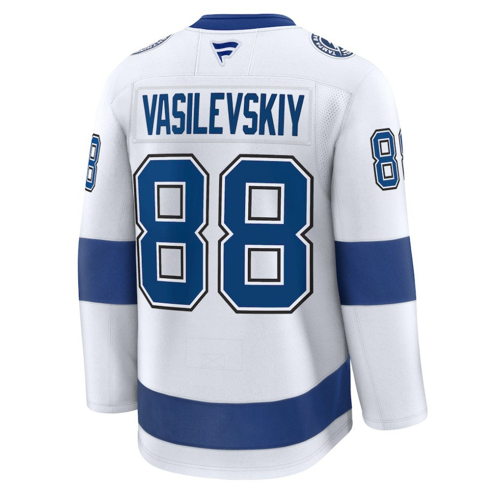 Andrei Vasilevskiy Tampa Bay Lightning Fanatics Away Premium Jersey - White - NHL 200899225