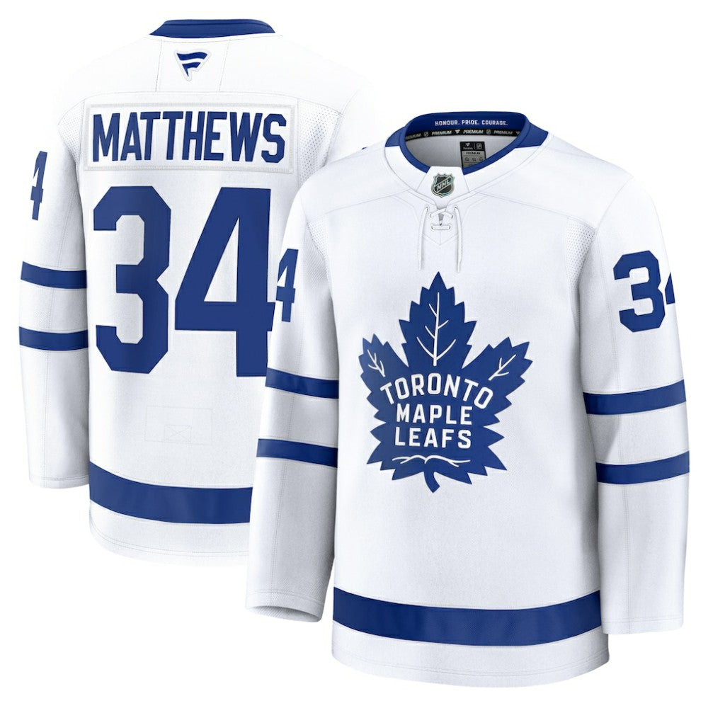Auston Matthews Toronto Maple Leafs Fanatics Away Premium Jersey - White - NHL 200899233