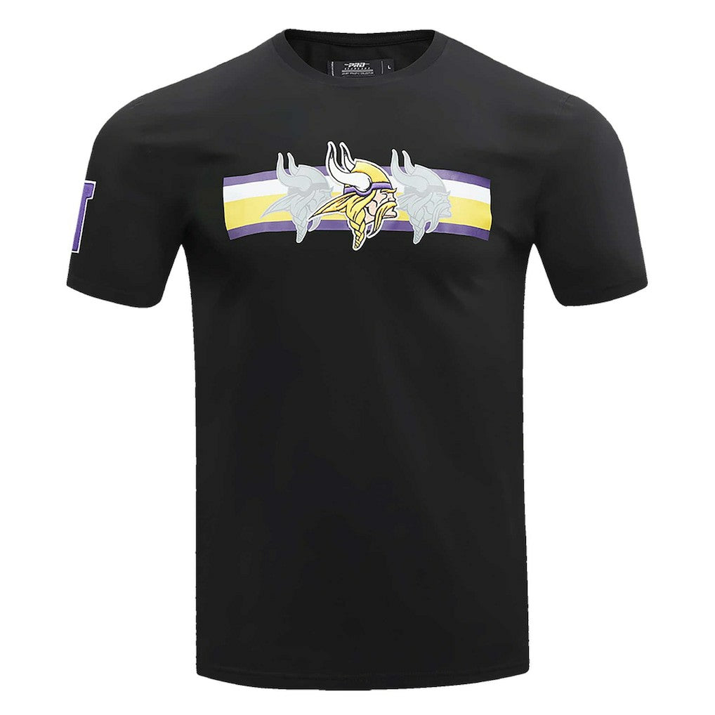 Minnesota Vikings Pro Standard Retro Striper T-Shirt Black