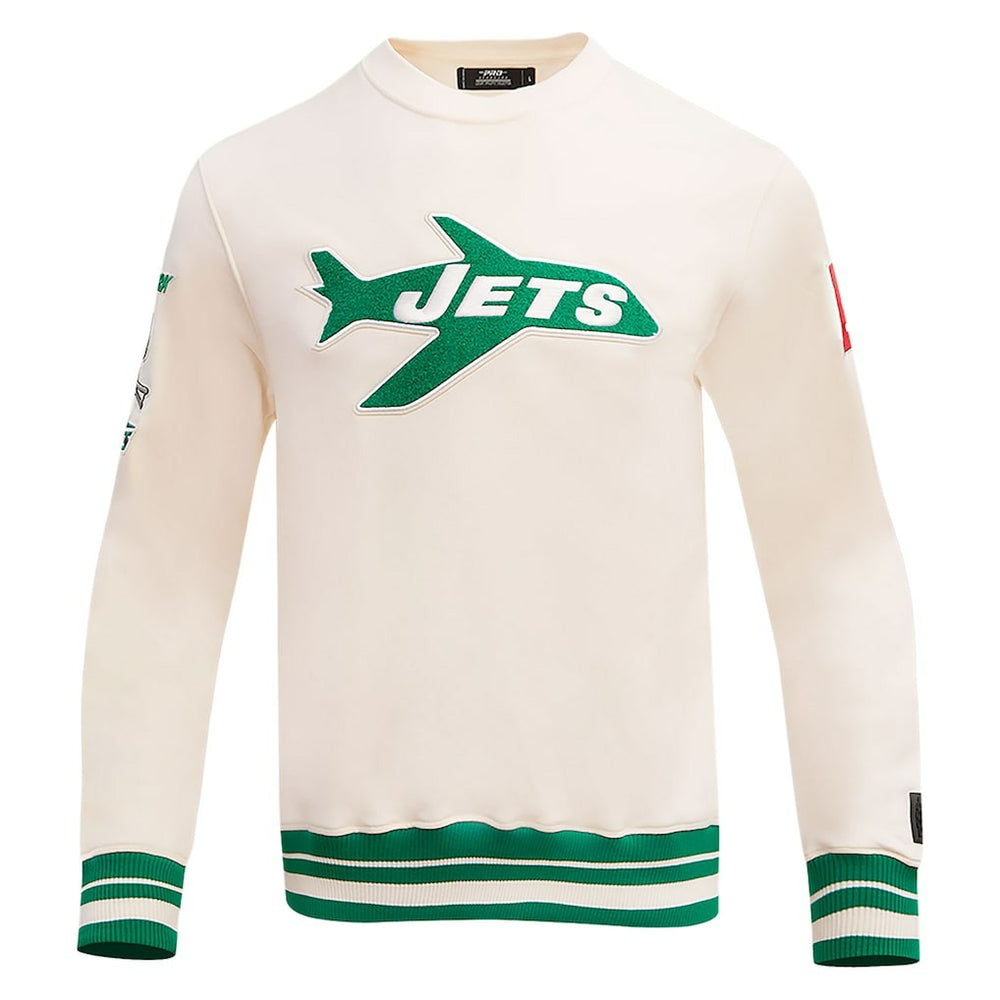 New York Jets Pro Standard Retro Classics Fleece Pullover Sweatshirt Cream