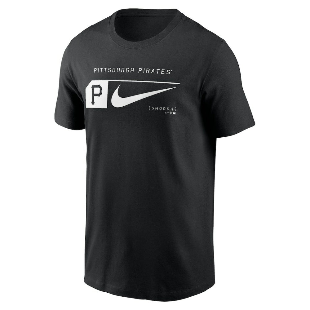 Pittsburgh Pirates Nike Fashion Graphic Swoosh T-Shirt - Black - Nike Lifestyle