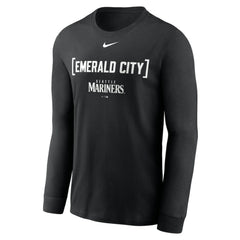Seattle Mariners Nike Local Nickname Long Sleeve T-Shirt - Black - Nike Lifestyle
