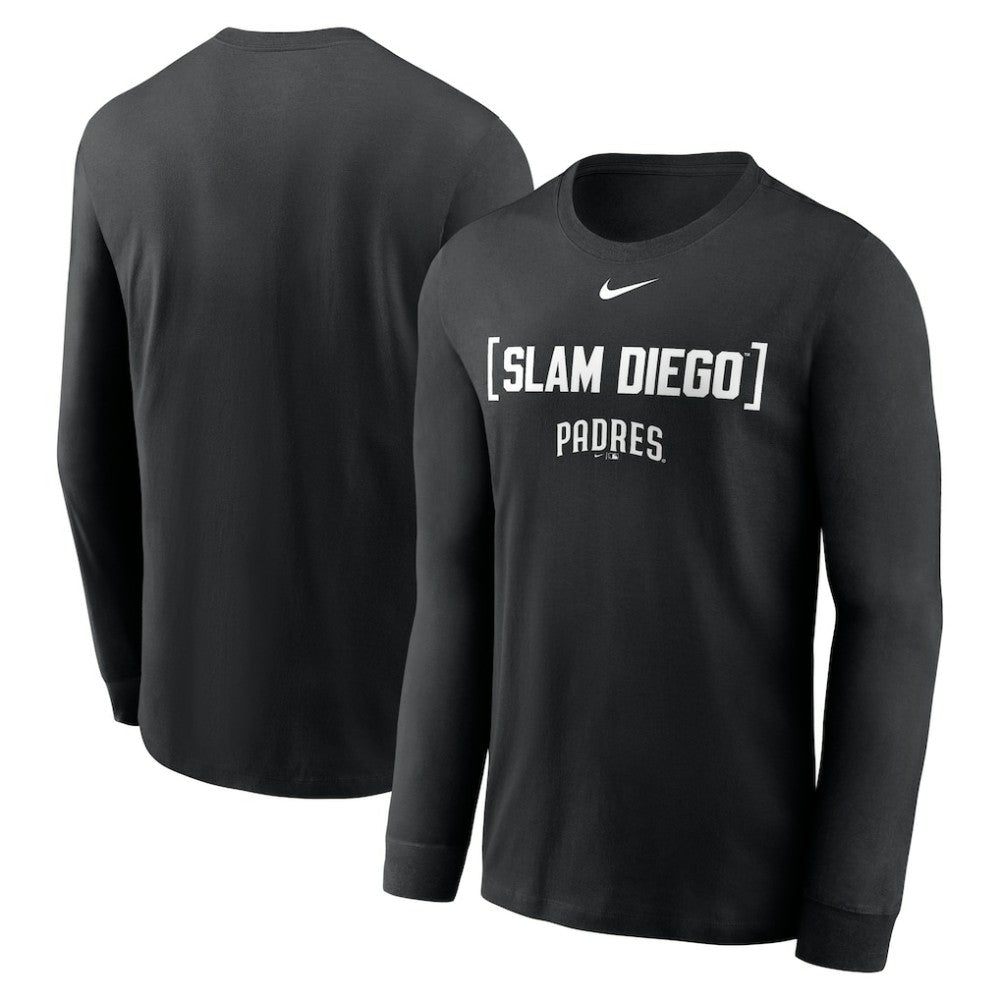 San Diego Padres Nike Local Nickname Long Sleeve T-Shirt - Black - Nike Discount