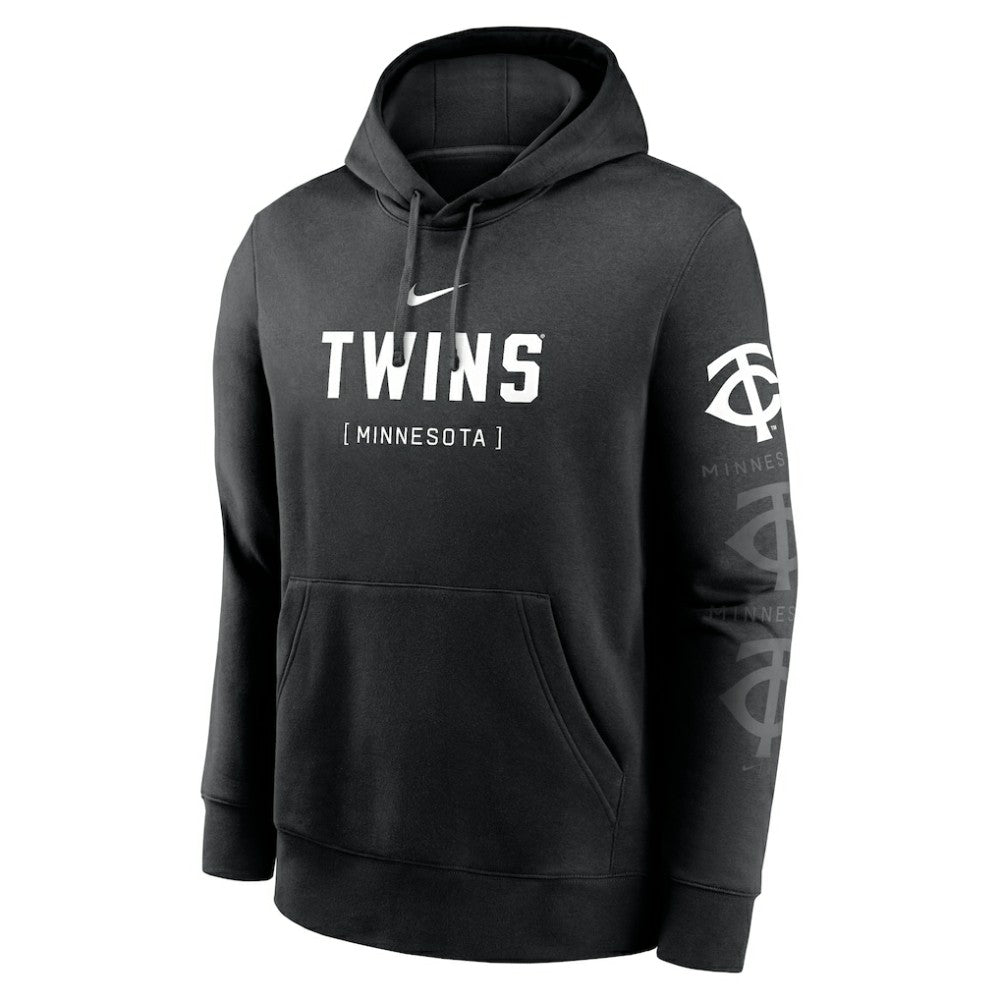 Minnesota Twins Nike Fashion Club Pullover Hoodie - Black - Nike Lifestyle