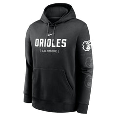 Baltimore Orioles Nike Fashion Club Pullover Hoodie - Black - Nike Discount