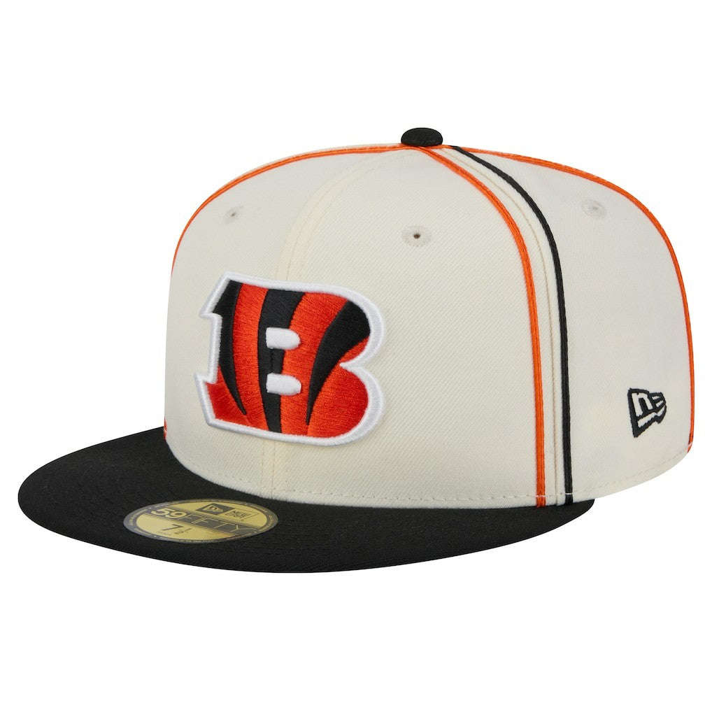 Cincinnati Bengals New Era Soutache 59FIFTY Fitted Hat Cream