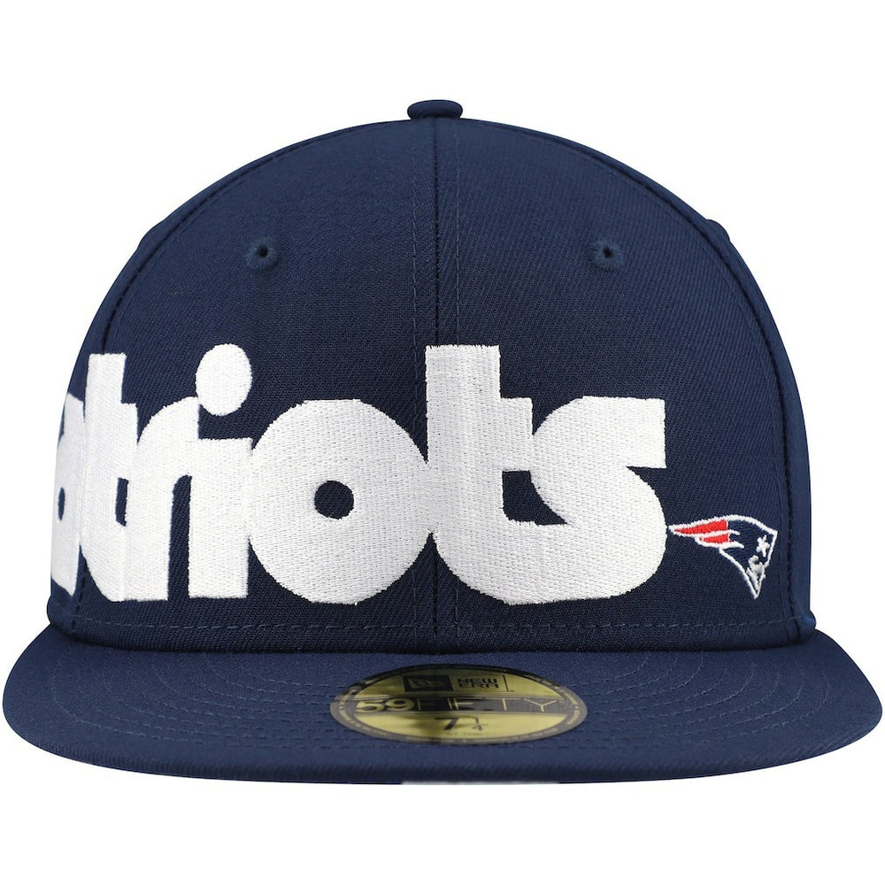 New England Patriots New Era Checkered Undervisor 59FIFTY Fitted Hat Navy