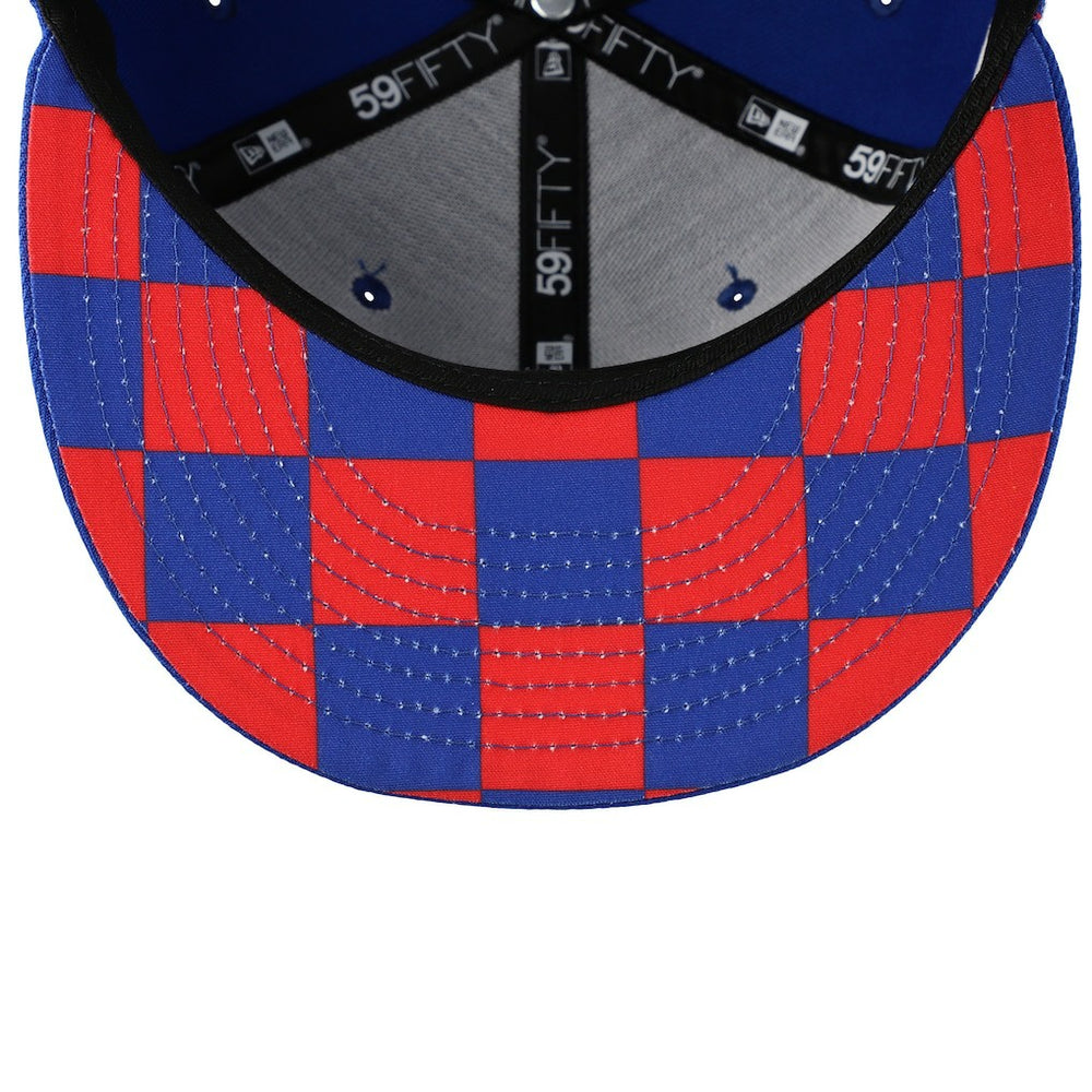 New York Giants New Era Checkered Undervisor 59FIFTY Fitted Hat Royal