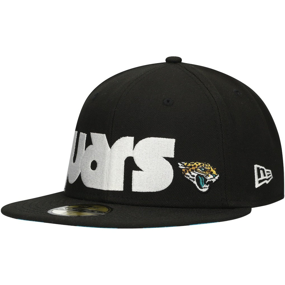 Jacksonville Jaguars New Era Checkered Undervisor 59FIFTY Fitted Hat Black
