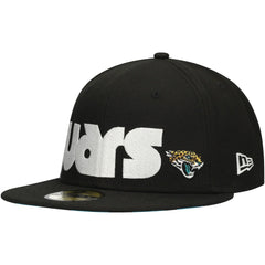 Jacksonville Jaguars New Era Checkered Undervisor 59FIFTY Fitted Hat Black