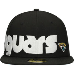 Jacksonville Jaguars New Era Checkered Undervisor 59FIFTY Fitted Hat Black