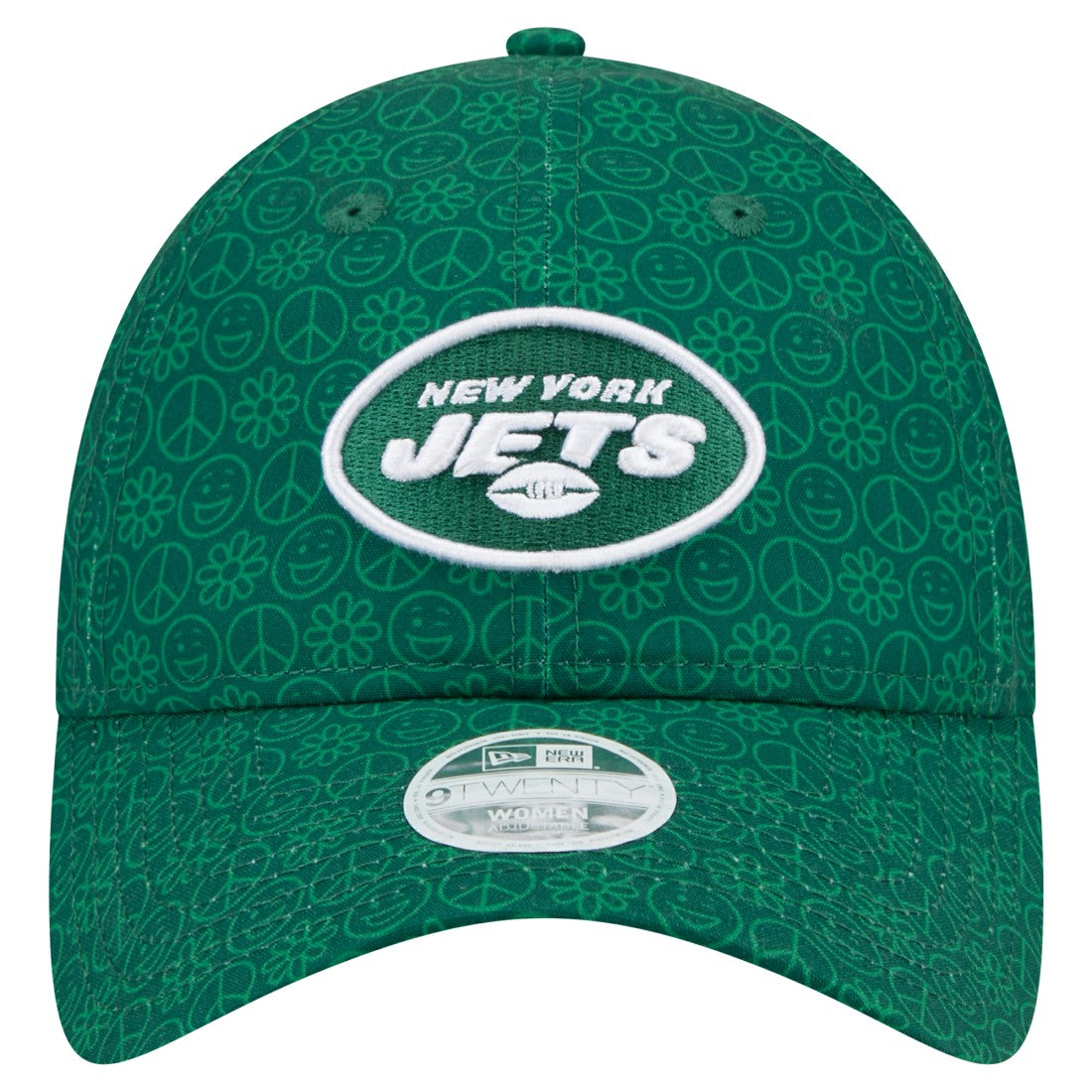 New York Jets New Era Women's Smiley 9TWENTY Adjustable Hat Green