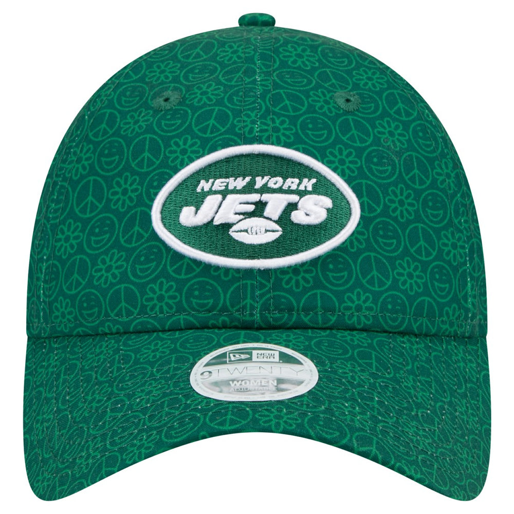 New York Jets New Era Women's Smiley 9TWENTY Adjustable Hat Green