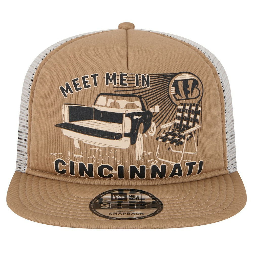 Cincinnati Bengals New Era Meet Me 9FIFTY Snapback Hat Tan