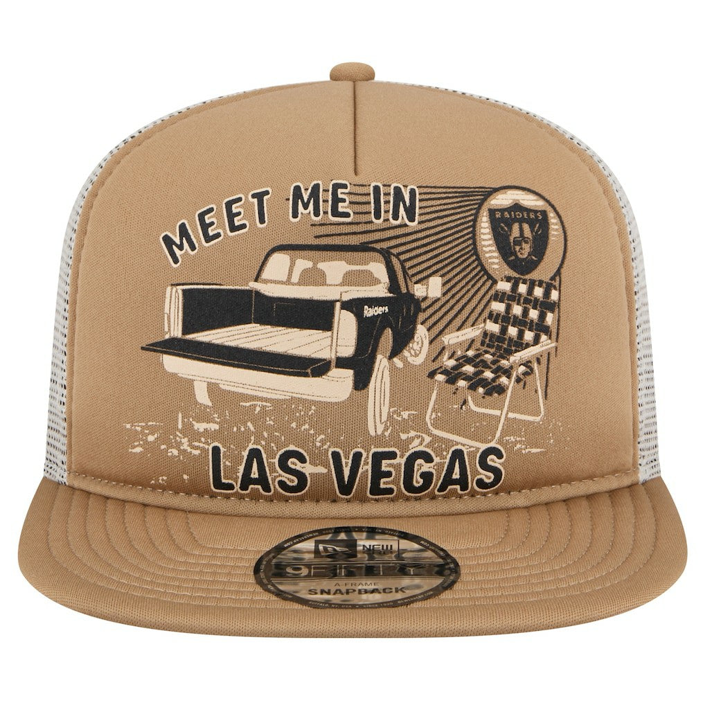 Las Vegas Raiders New Era Meet Me 9FIFTY Snapback Hat Tan