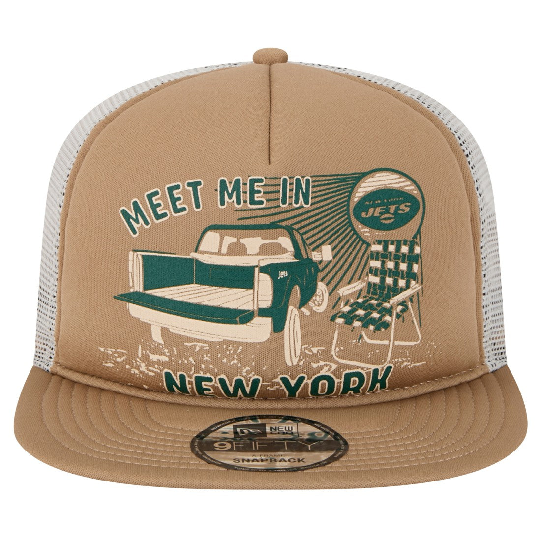 New York Jets New Era Meet Me 9FIFTY Snapback Hat Tan
