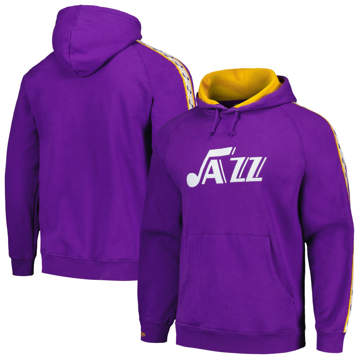 Utah Jazz Hardwood Classics Nights Raglan Pullover Hoodie Purple | Mitchell & Ness outlet