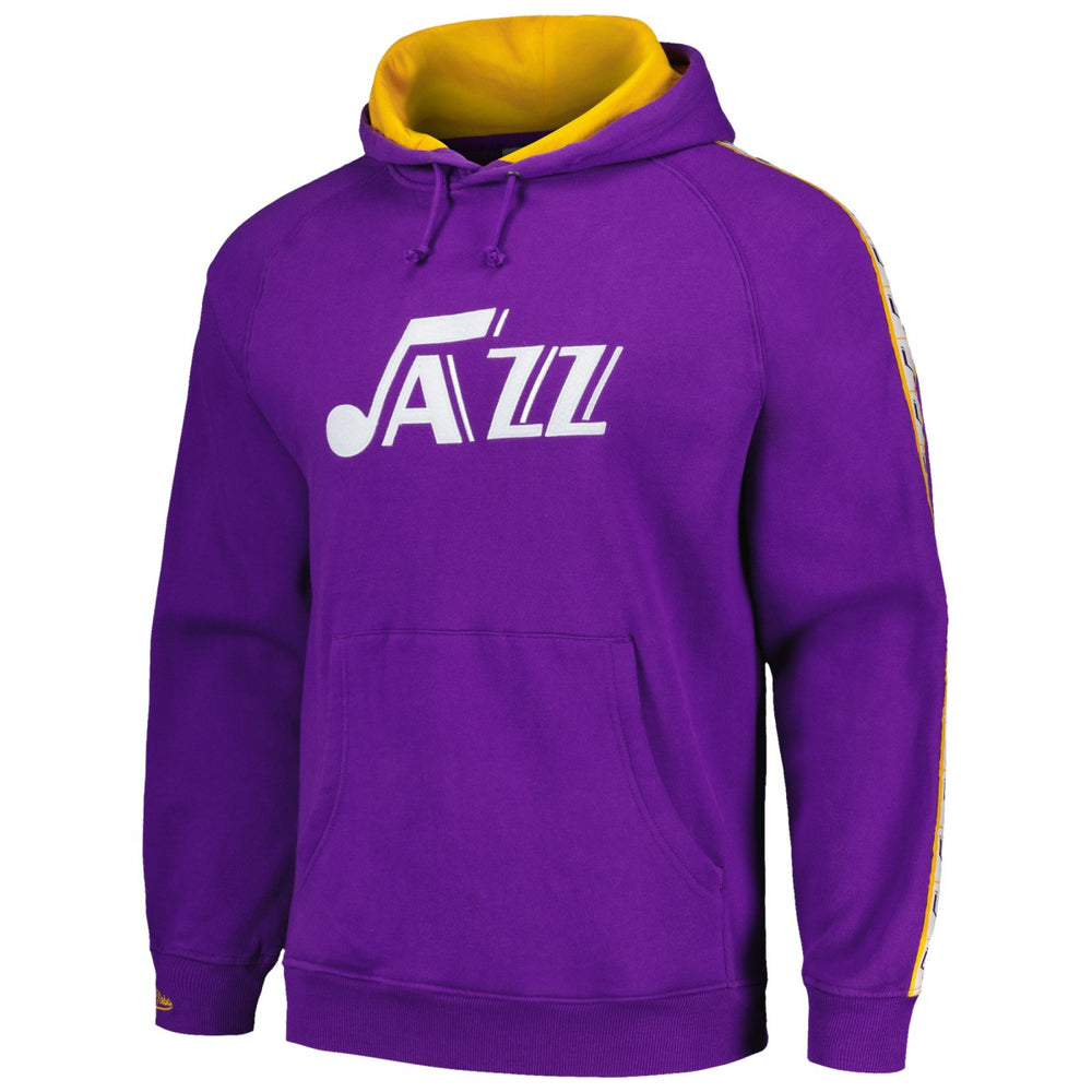 Utah Jazz Hardwood Classics Nights Raglan Pullover Hoodie Purple | Mitchell & Ness outlet