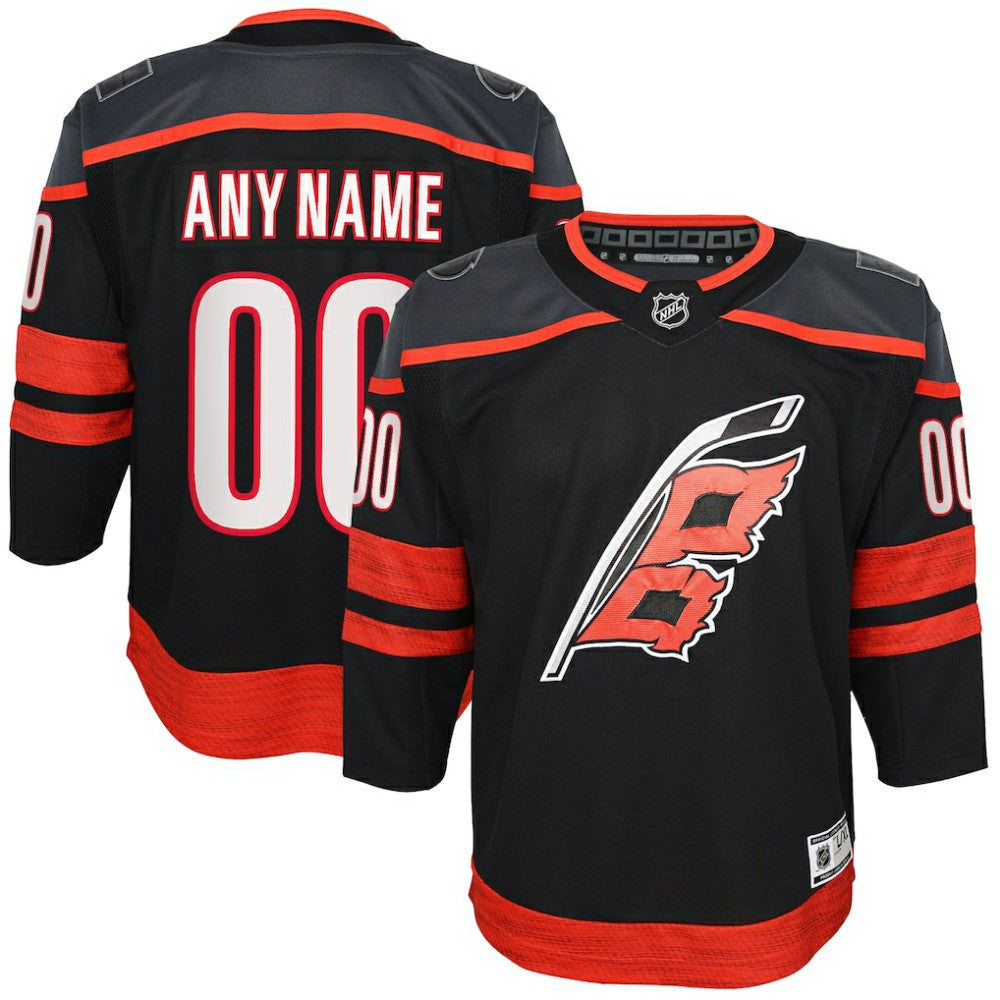 Carolina Hurricanes Youth Home Premier Custom Jersey - Black - NHL 200910429