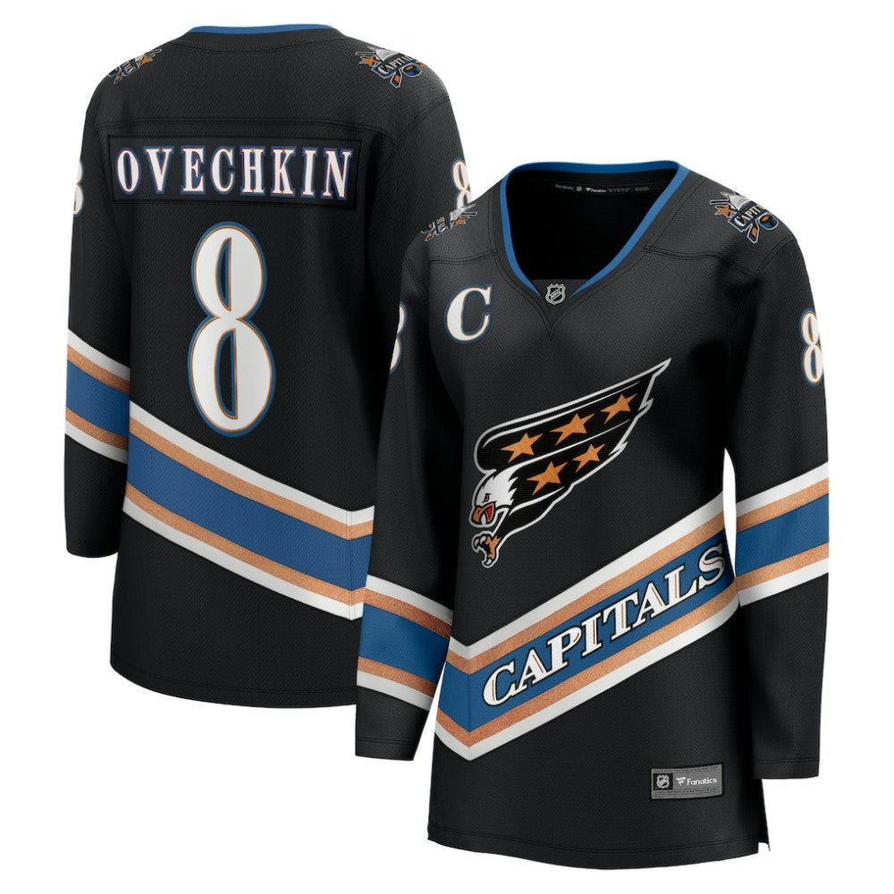 Alexander Ovechkin Washington Capitals Fanatics Women's 50th Anniversary Breakaway Jersey - Black - NHL 200910435