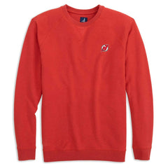 New Jersey Devils johnnie-O Freeman Tri-Blend Raglan Pullover Sweatshirt - Red - NHL 200910702