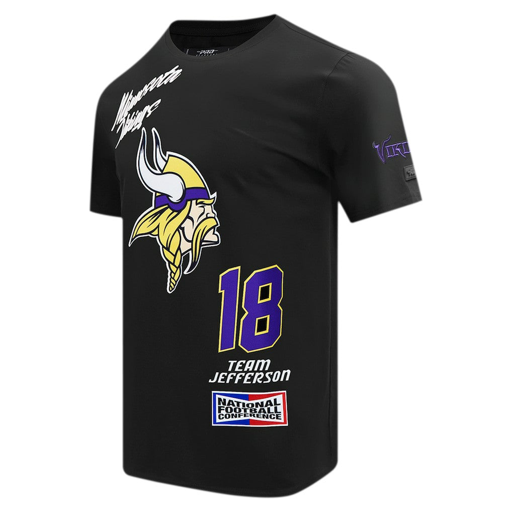 Justin Jefferson Minnesota Vikings Pro Standard Fast Lane Name & Number Player T-Shirt Black