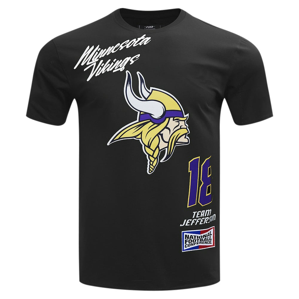 Justin Jefferson Minnesota Vikings Pro Standard Fast Lane Name & Number Player T-Shirt Black