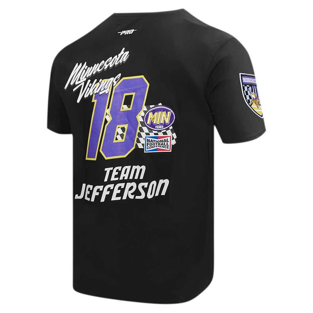 Justin Jefferson Minnesota Vikings Pro Standard Fast Lane Name & Number Player T-Shirt Black