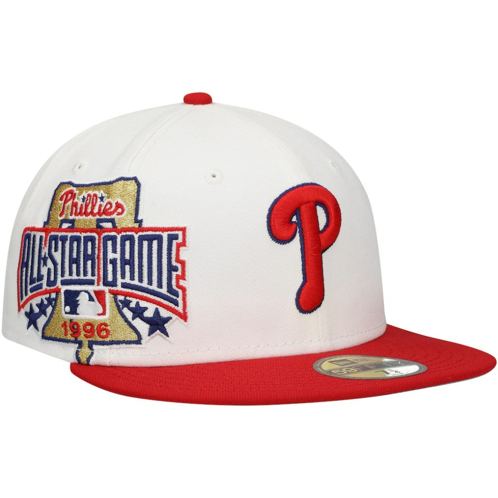 Philadelphia Phillies New Era Major Sidepatch 59FIFTY Fitted Hat - White/Red - New Era Discount