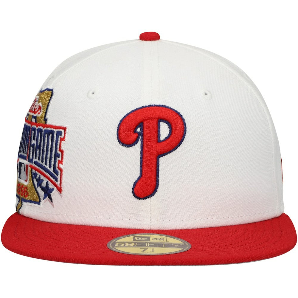 Philadelphia Phillies New Era Major Sidepatch 59FIFTY Fitted Hat - White/Red - New Era Discount
