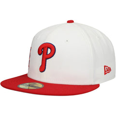 Philadelphia Phillies New Era Major Sidepatch 59FIFTY Fitted Hat - White/Red - New Era Discount