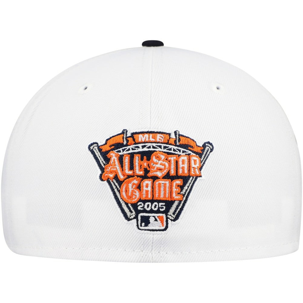Detroit Tigers New Era Major Sidepatch 59FIFTY Fitted Hat - White/Navy - New Era Discount