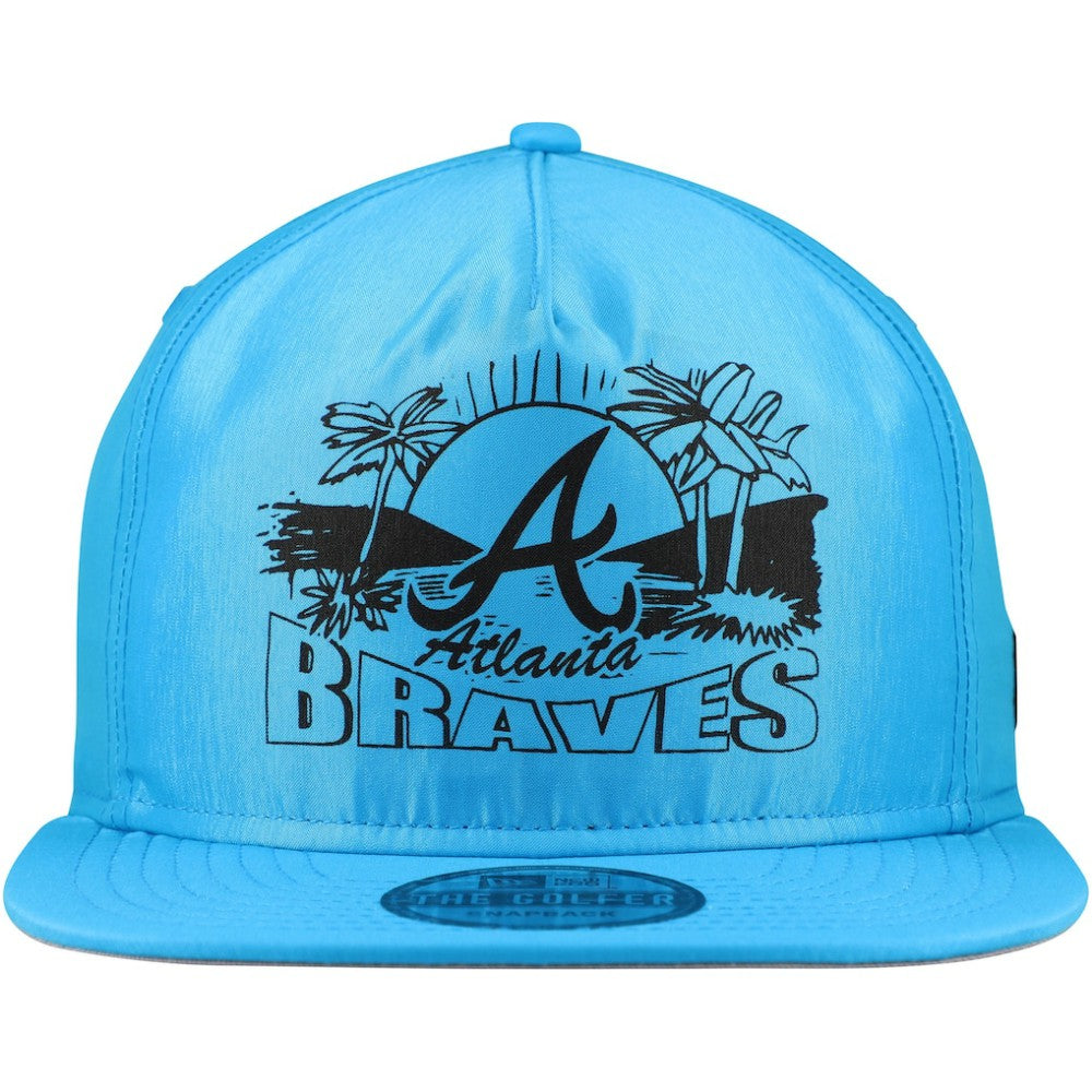 Atlanta Braves New Era Neon Golfer Snapback Hat - Blue - New Era Discount