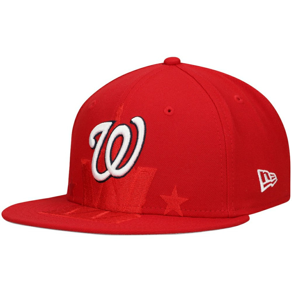Washington Nationals New Era Shadow Logo 59FIFTY Fitted Hat - Red - New Era on Sale
