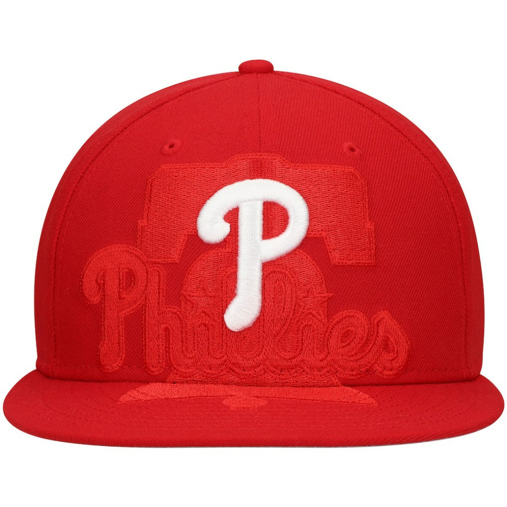Philadelphia Phillies New Era Shadow Logo 59FIFTY Fitted Hat - Red - New Era Lifestyle