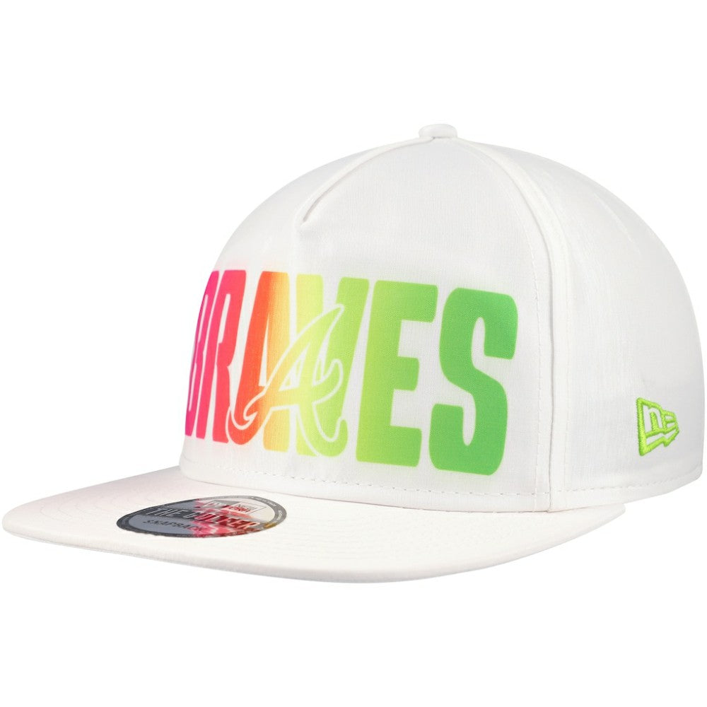 Atlanta Braves New Era Spring Spectrum Golfer Snapback Hat - White - New Era Sale
