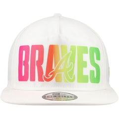 Atlanta Braves New Era Spring Spectrum Golfer Snapback Hat - White - New Era Sale