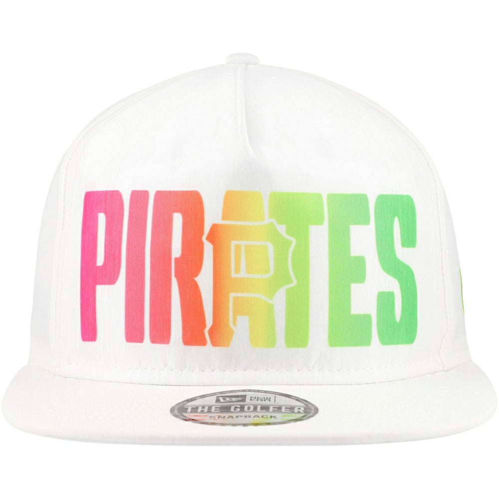 Pittsburgh Pirates New Era Spring Spectrum Golfer Snapback Hat - White - New Era on Sale