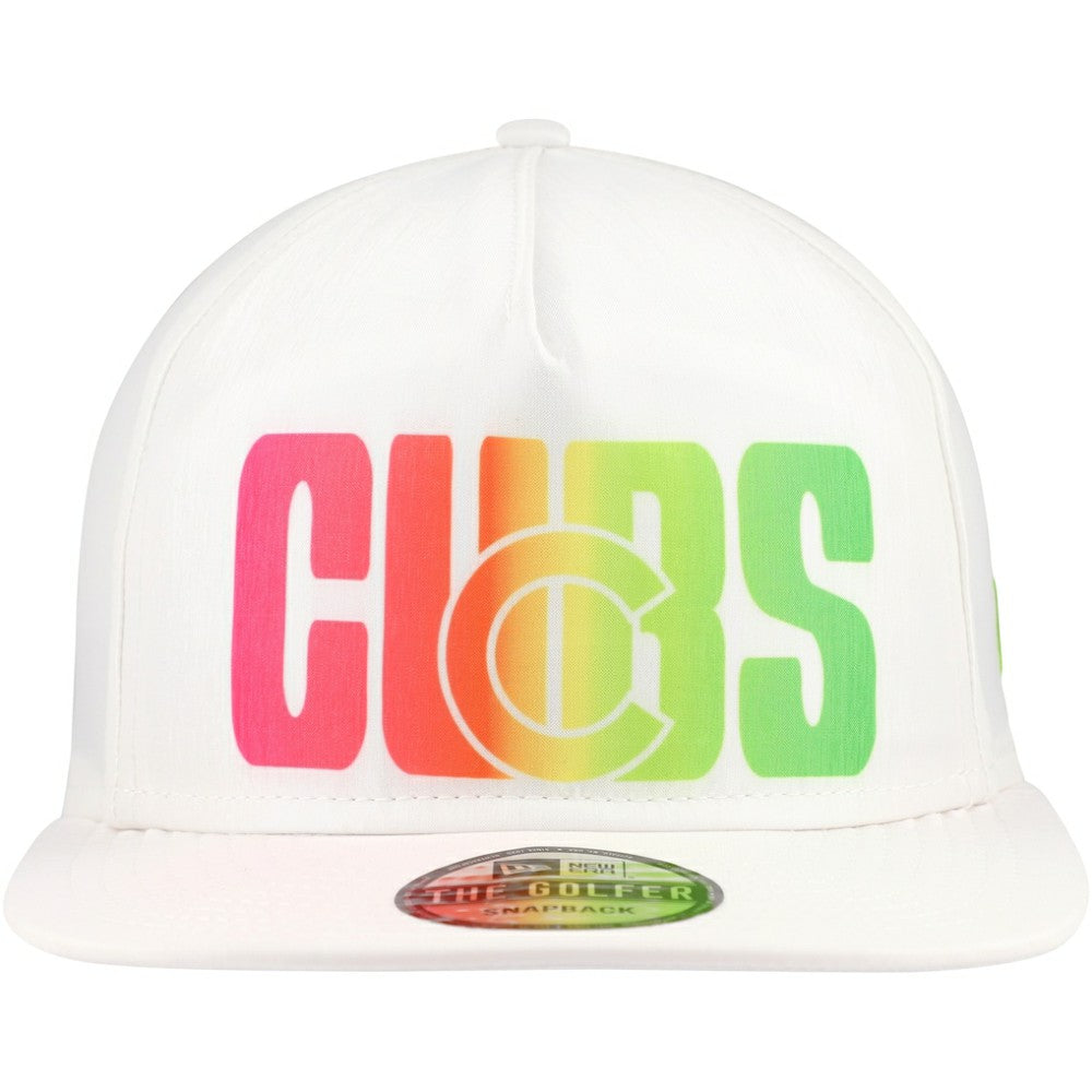 Chicago Cubs New Era Spring Spectrum Golfer Snapback Hat - White - New Era Online