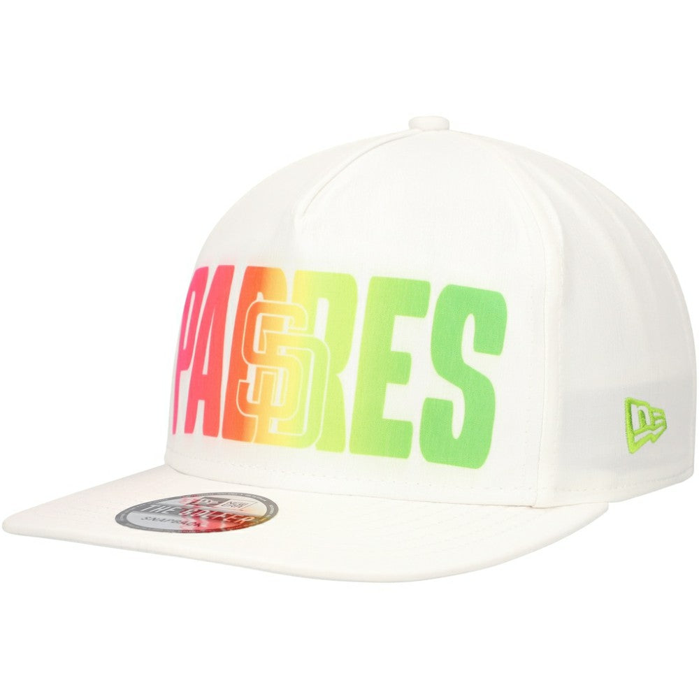 San Diego Padres New Era Spring Spectrum Golfer Snapback Hat - White - New Era on Sale
