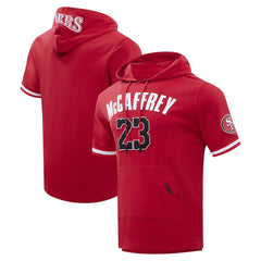 Christian McCaffrey San Francisco 49ers Pro Standard Player Name & Number Hoodie T-Shirt Scarlet