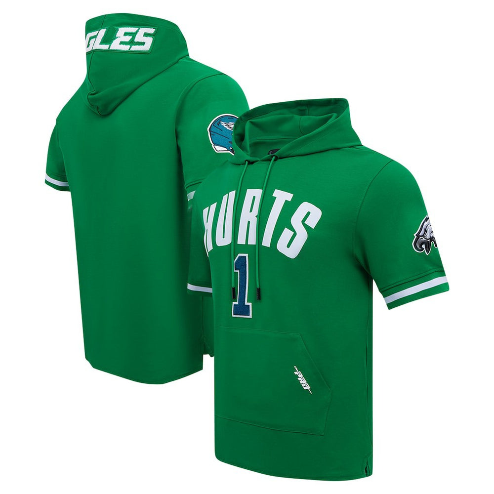 Jalen Hurts Philadelphia Eagles Pro Standard Player Name & Number Hoodie T-Shirt Kelly Green